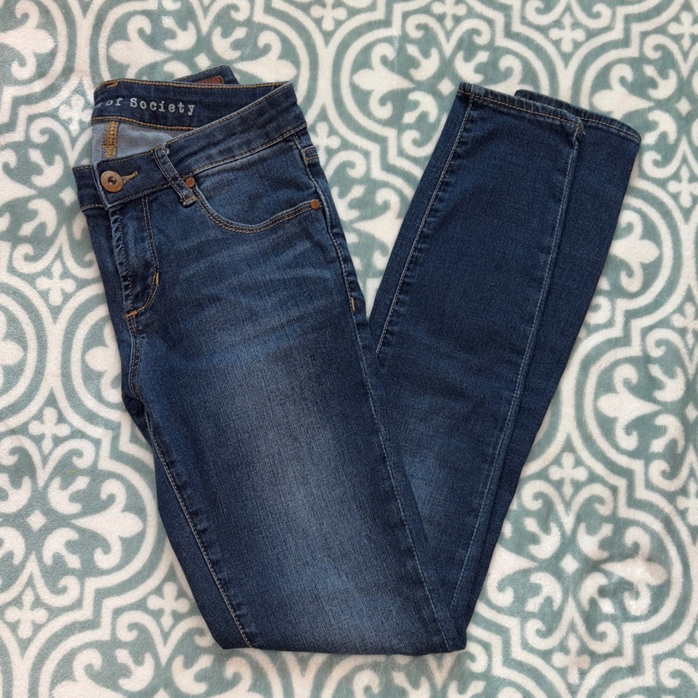 7 For All Mankind Women's Dark Wash Skinny Jeans